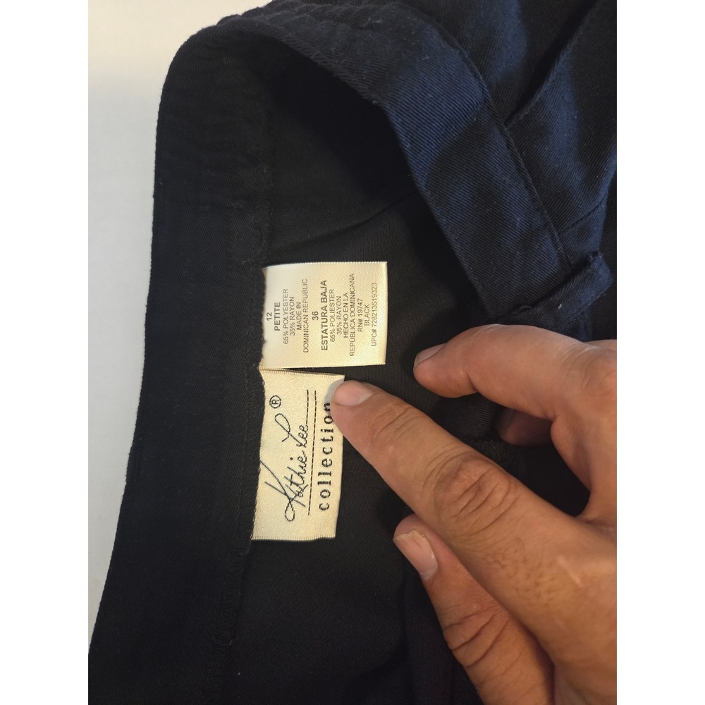 Kathie Lee Collection Navy Blue Pleated Trousers High Rise Tapered Pants 12P - Picture 3 of 6